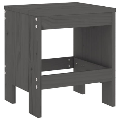 Gartenhocker 2 Stk. Grau 40x36x45 cm Massivholz Kiefer - Pazzar.ch