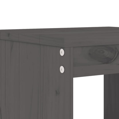 Gartenhocker 2 Stk. Grau 40x36x45 cm Massivholz Kiefer - Pazzar.ch