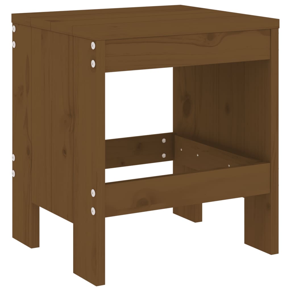 Gartenhocker 2 Stk. Honigbraun 40x36x45 cm Massivholz Kiefer - Pazzar.ch