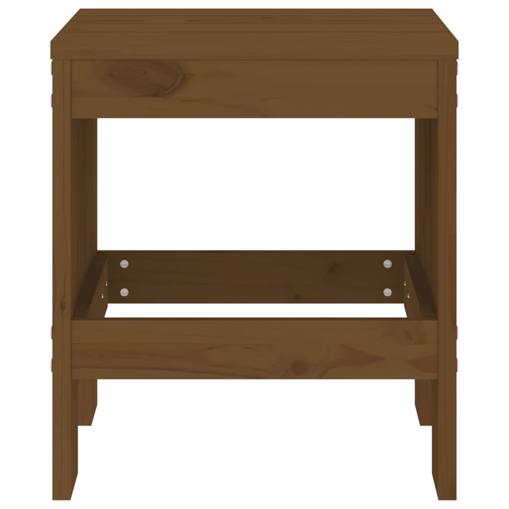 Gartenhocker 2 Stk. Honigbraun 40x36x45 cm Massivholz Kiefer - Pazzar.ch