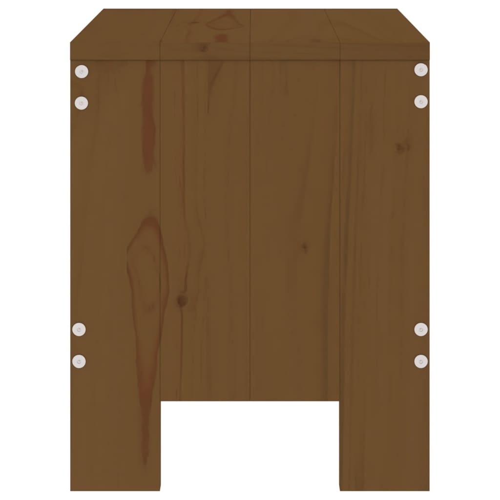 Gartenhocker 2 Stk. Honigbraun 40x36x45 cm Massivholz Kiefer - Pazzar.ch
