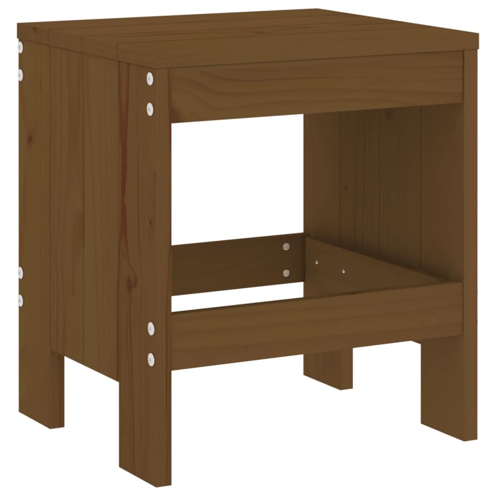 Gartenhocker 2 Stk. Honigbraun 40x36x45 cm Massivholz Kiefer - Pazzar.ch