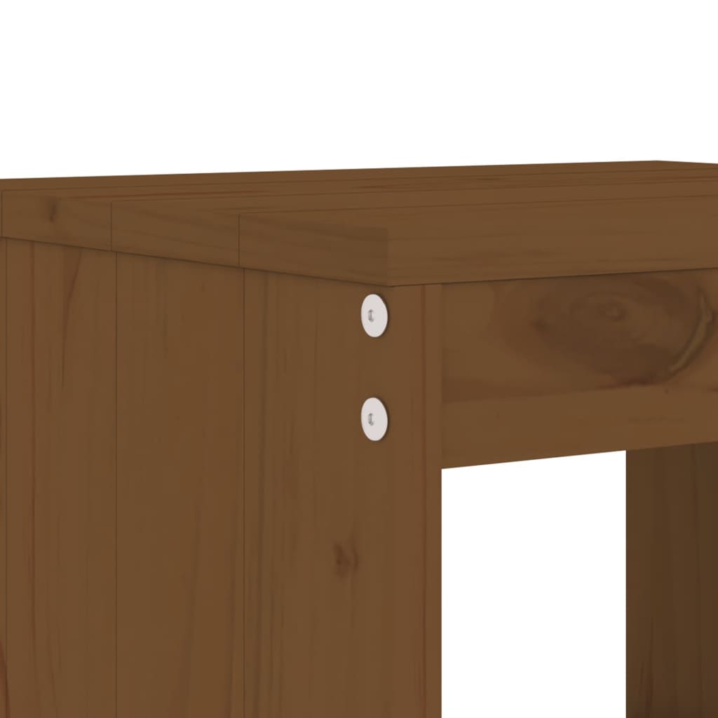 Gartenhocker 2 Stk. Honigbraun 40x36x45 cm Massivholz Kiefer - Pazzar.ch