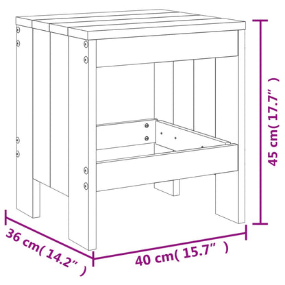 Gartenhocker 2 Stk. Honigbraun 40x36x45 cm Massivholz Kiefer - Pazzar.ch