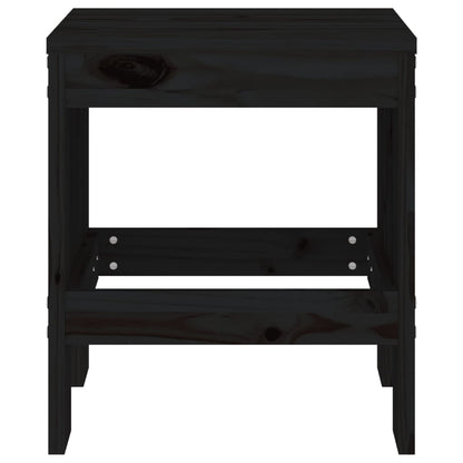 Gartenhocker 2 Stk. Schwarz 40x36x45 cm Massivholz Kiefer - Pazzar.ch