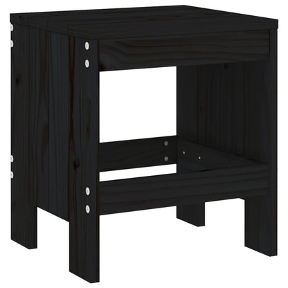 Gartenhocker 2 Stk. Schwarz 40x36x45 cm Massivholz Kiefer - Pazzar.ch