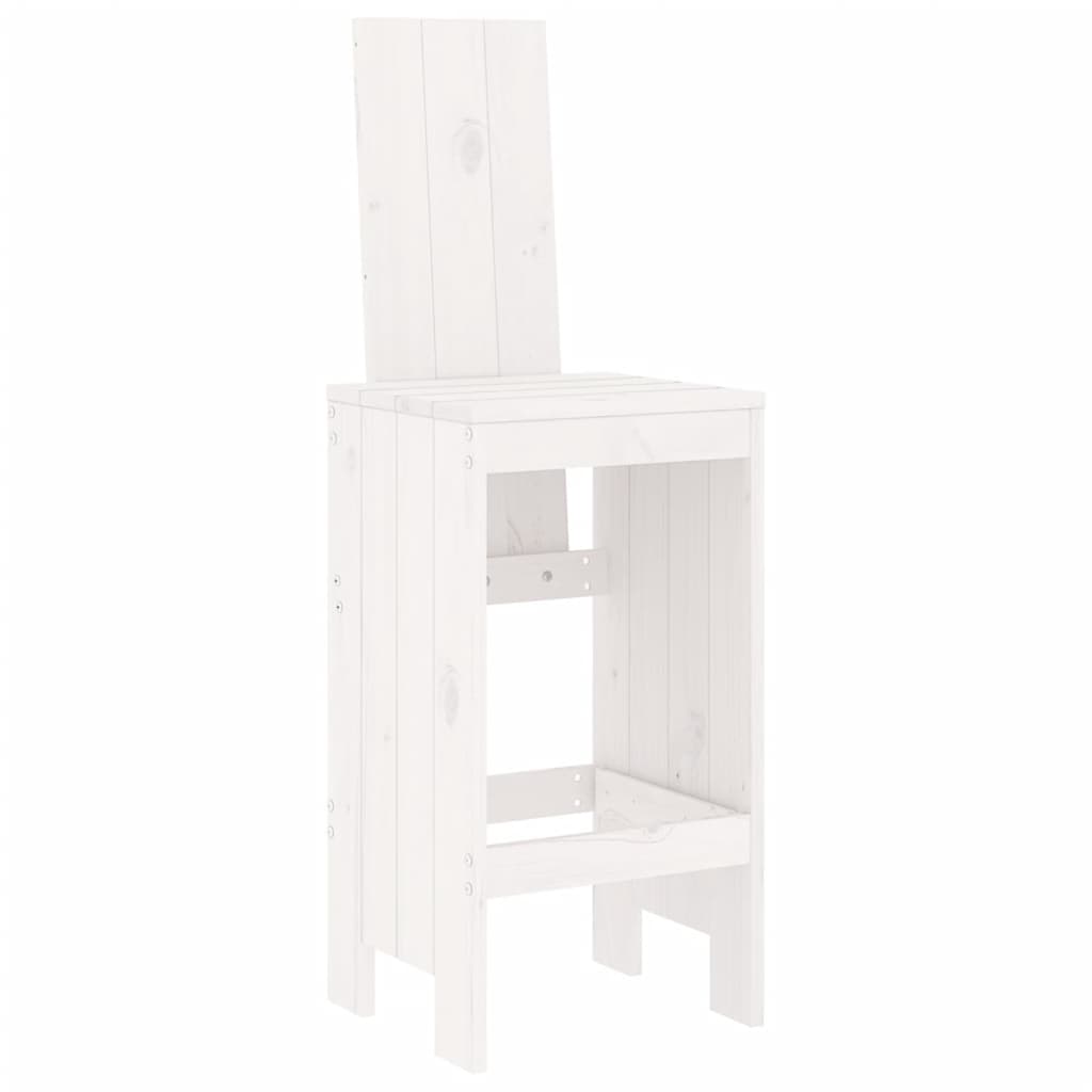Barhocker 2 Stk. Weiß 40x42x120 cm Massivholz Kiefer - Pazzar.ch