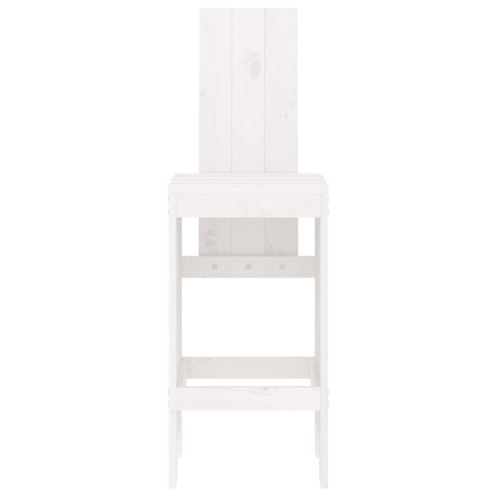 Barhocker 2 Stk. Weiß 40x42x120 cm Massivholz Kiefer - Pazzar.ch
