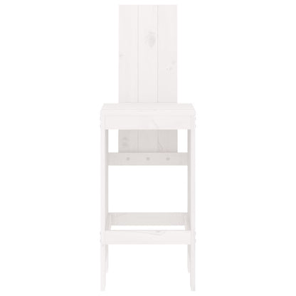 Barhocker 2 Stk. Weiß 40x42x120 cm Massivholz Kiefer - Pazzar.ch