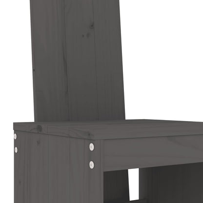 Barhocker 2 Stk. Grau 40x42x120 cm Massivholz Kiefer - Pazzar.ch