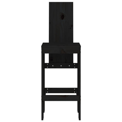 Barhocker 2 Stk. Schwarz 40x42x120 cm Massivholz Kiefer - Pazzar.ch