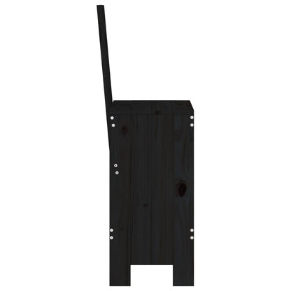 Barhocker 2 Stk. Schwarz 40x42x120 cm Massivholz Kiefer - Pazzar.ch