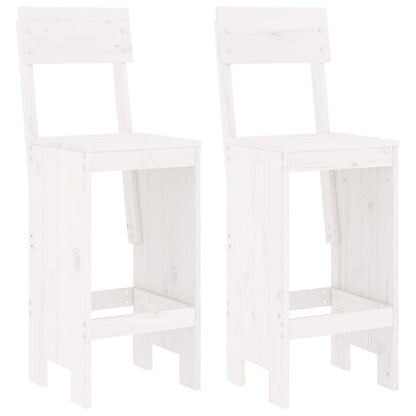 Barhocker 2 Stk. Weiß 40x48,5x115,5 cm Massivholz Kiefer - Pazzar.ch