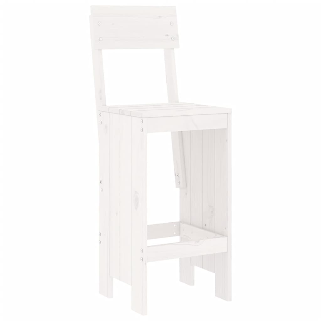 Barhocker 2 Stk. Weiß 40x48,5x115,5 cm Massivholz Kiefer - Pazzar.ch