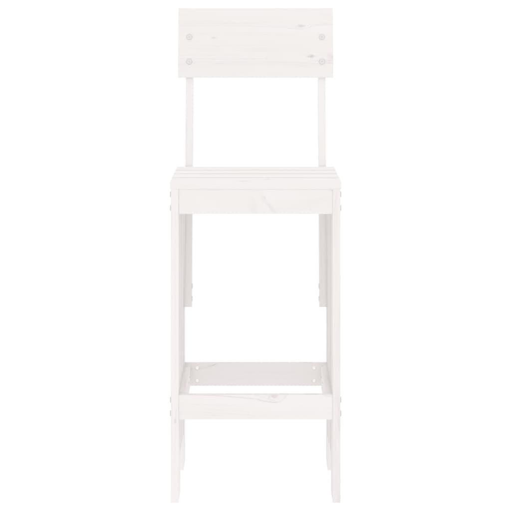 Barhocker 2 Stk. Weiß 40x48,5x115,5 cm Massivholz Kiefer - Pazzar.ch