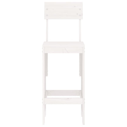 Barhocker 2 Stk. Weiß 40x48,5x115,5 cm Massivholz Kiefer - Pazzar.ch