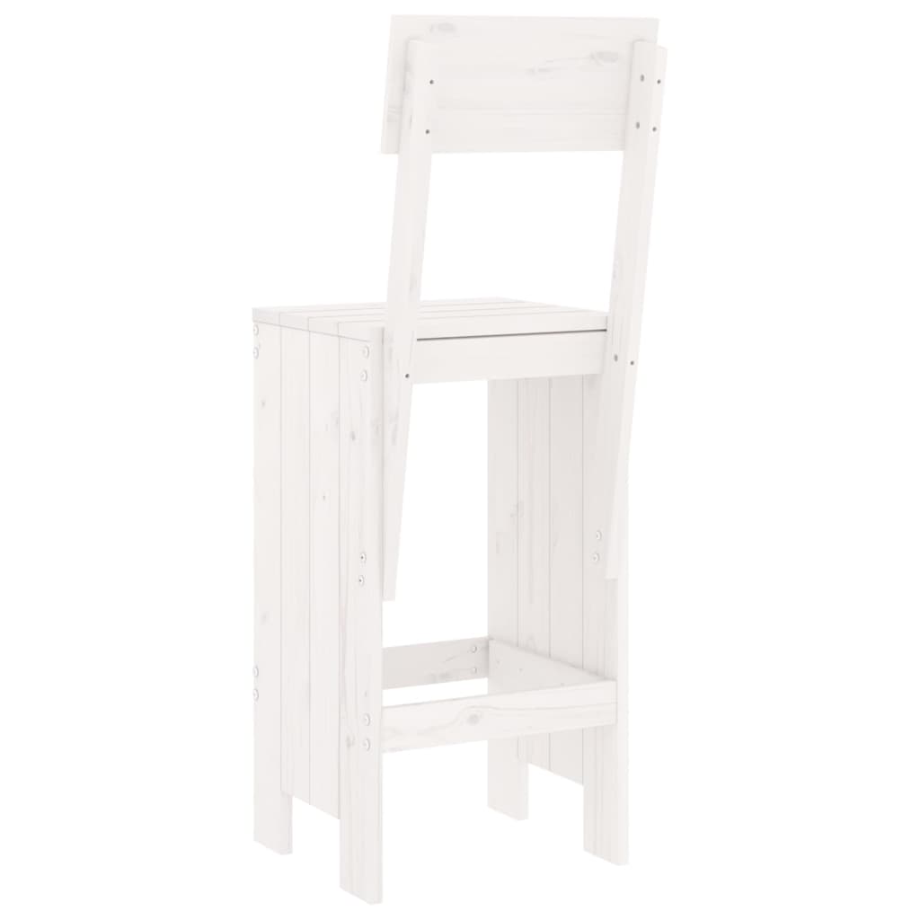 Barhocker 2 Stk. Weiß 40x48,5x115,5 cm Massivholz Kiefer - Pazzar.ch