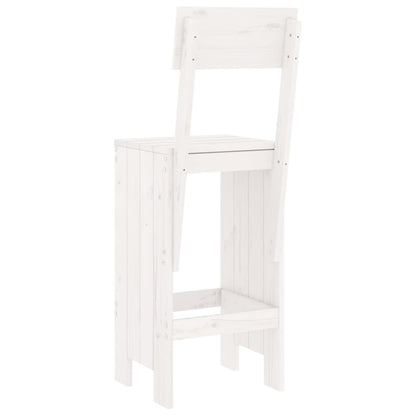 Barhocker 2 Stk. Weiß 40x48,5x115,5 cm Massivholz Kiefer - Pazzar.ch