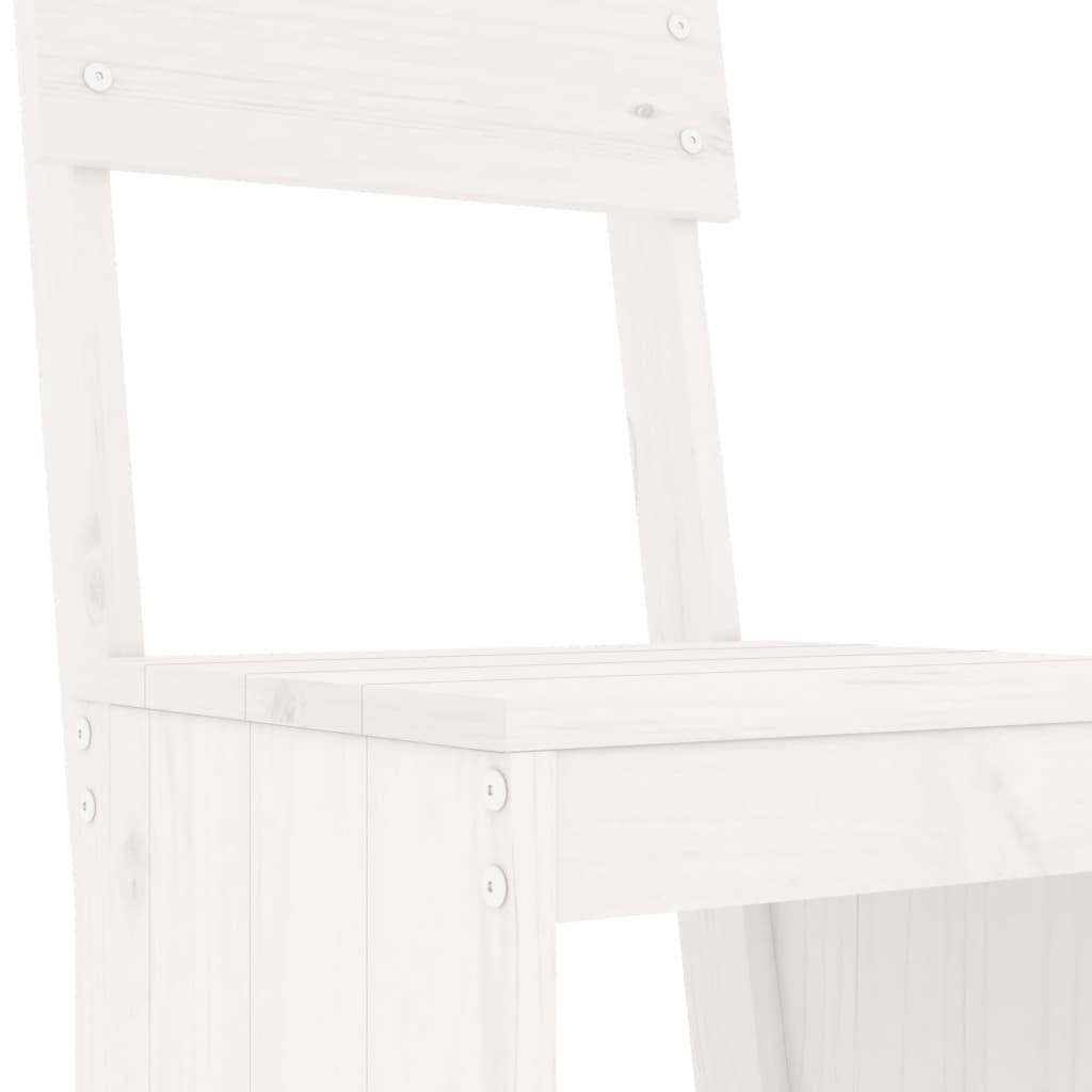 Barhocker 2 Stk. Weiß 40x48,5x115,5 cm Massivholz Kiefer - Pazzar.ch
