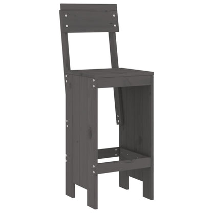 Barhocker 2 Stk. Grau 40x48,5x115,5 cm Massivholz Kiefer - Pazzar.ch