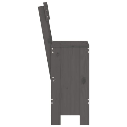 Barhocker 2 Stk. Grau 40x48,5x115,5 cm Massivholz Kiefer - Pazzar.ch