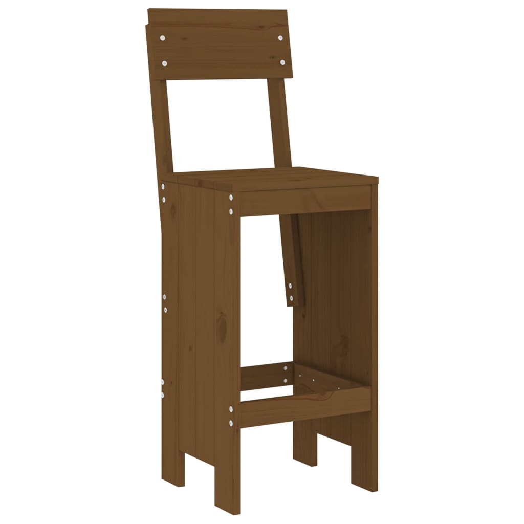 Barhocker 2 Stk. Honigbraun 40x48,5x115,5 cm Massivholz Kiefer - Pazzar.ch