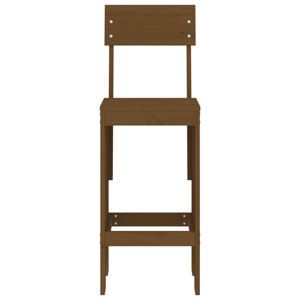 Barhocker 2 Stk. Honigbraun 40x48,5x115,5 cm Massivholz Kiefer - Pazzar.ch