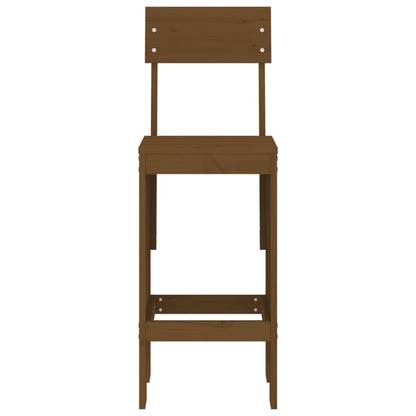 Barhocker 2 Stk. Honigbraun 40x48,5x115,5 cm Massivholz Kiefer - Pazzar.ch
