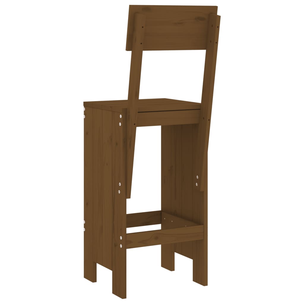 Barhocker 2 Stk. Honigbraun 40x48,5x115,5 cm Massivholz Kiefer - Pazzar.ch