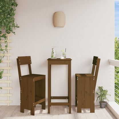 Barhocker 2 Stk. Honigbraun 40x48,5x115,5 cm Massivholz Kiefer - Pazzar.ch