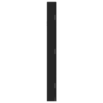 Schmuckschrank mit Spiegel Wandmontage Schwarz 30x8,5x90 cm - Pazzar.ch