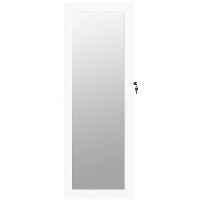 Schmuckschrank mit Spiegel Wandmontage Weiß 37,5x10x106 cm - Pazzar.ch