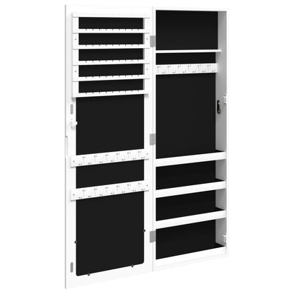 Schmuckschrank mit Spiegel Wandmontage Weiß 37,5x10x106 cm - Pazzar.ch