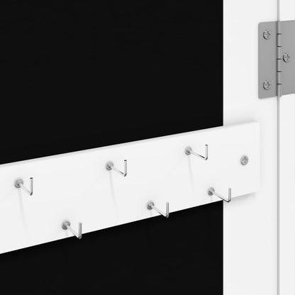 Schmuckschrank mit Spiegel Wandmontage Weiß 37,5x10x106 cm - Pazzar.ch
