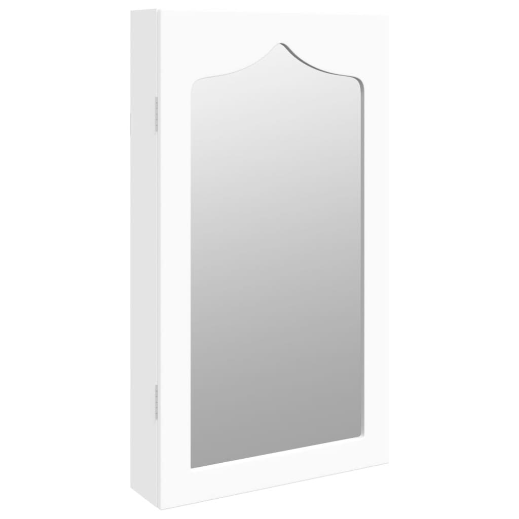 Schmuckschrank mit Spiegel Wandmontage Weiß 37,5x10x67 cm - Pazzar.ch