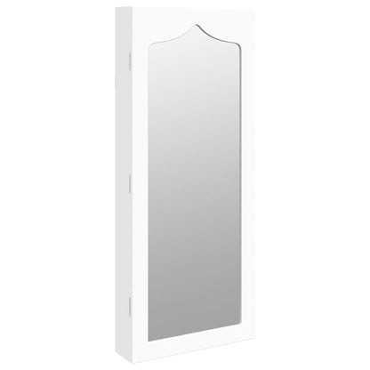 Schmuckschrank mit Spiegel Wandmontage Weiß 37,5x10x90 cm - Pazzar.ch
