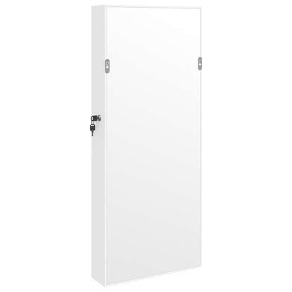 Schmuckschrank mit Spiegel Wandmontage Weiß 37,5x10x90 cm - Pazzar.ch