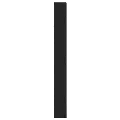 Schmuckschrank mit Spiegel Wandmontage Schwarz 37,5x10x90 cm - Pazzar.ch