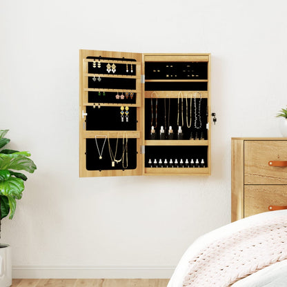 Spiegel-Schmuckschrank mit LED-Beleuchtung Wandmontage - Pazzar.ch