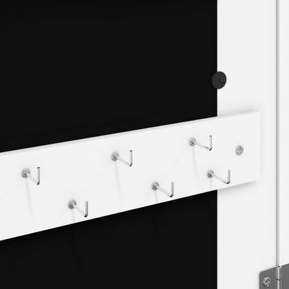 Spiegel-Schmuckschrank mit LED-Beleuchtung Wandmontage Weiß - Pazzar.ch