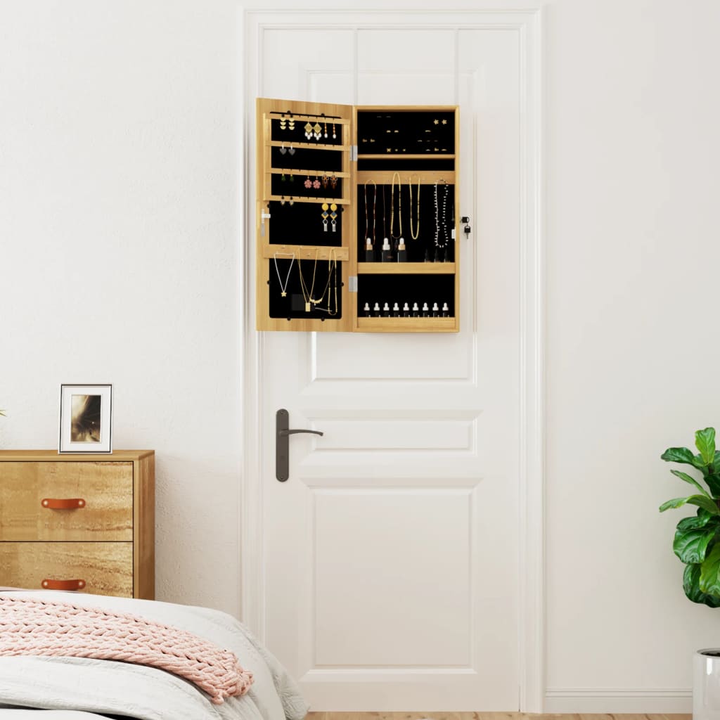 Spiegel-Schmuckschrank mit LED-Beleuchtung Wandmontage - Pazzar.ch