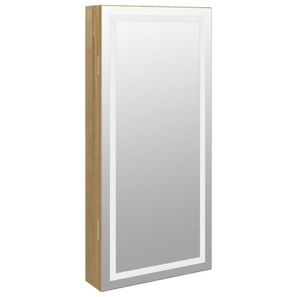 Spiegel-Schmuckschrank mit LED-Beleuchtung Wandmontage - Pazzar.ch