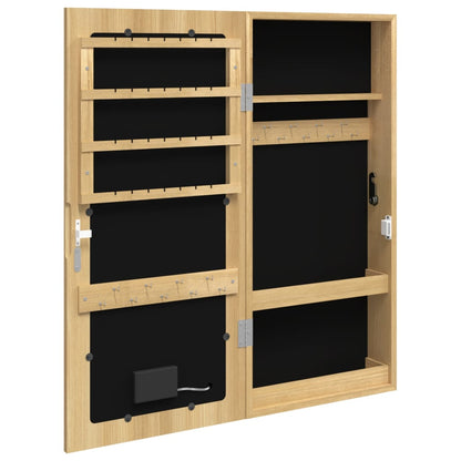 Spiegel-Schmuckschrank mit LED-Beleuchtung Wandmontage - Pazzar.ch