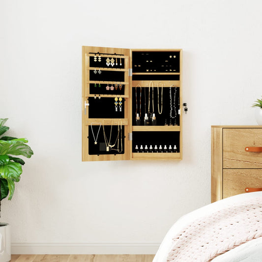 Spiegel-Schmuckschrank mit LED-Beleuchtung Wandmontage - Pazzar.ch