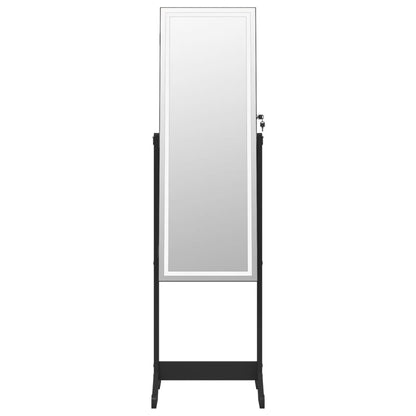 Schmuckschrank mit Spiegel &LED-Beleuchtung Freistehend Schwarz - Pazzar.ch