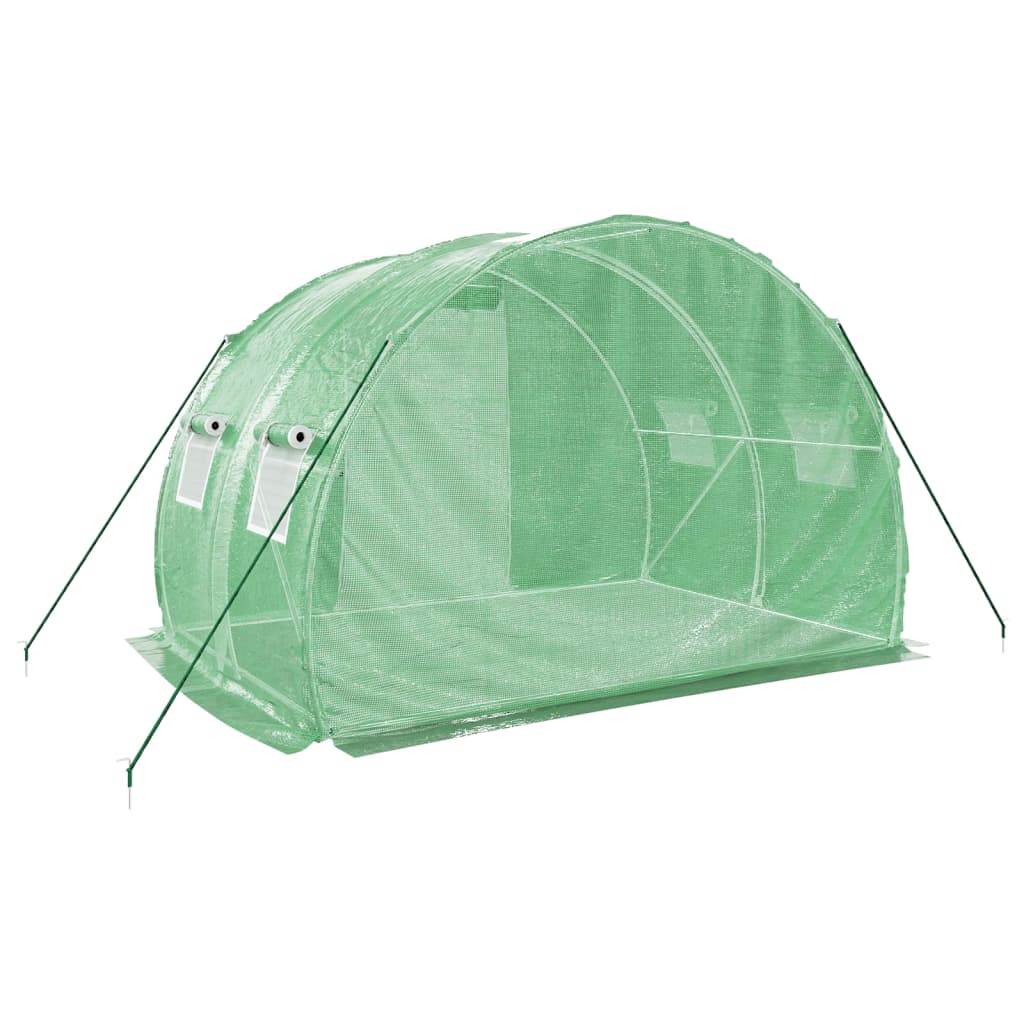 Gewächshaus mit Stahlrahmen Grün 6 m² 3x2x2 m - Pazzar.ch