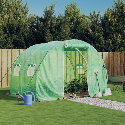Gewächshaus mit Stahlrahmen Grün 6 m² 3x2x2 m - Pazzar.ch