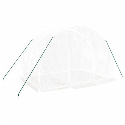 Gewächshaus mit Stahlrahmen Weiß 6 m² 3x2x2 m - Pazzar.ch
