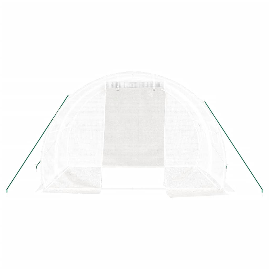 Gewächshaus mit Stahlrahmen Weiß 6 m² 3x2x2 m - Pazzar.ch
