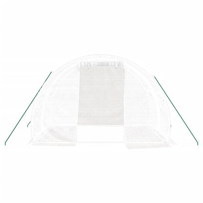 Gewächshaus mit Stahlrahmen Weiß 6 m² 3x2x2 m - Pazzar.ch